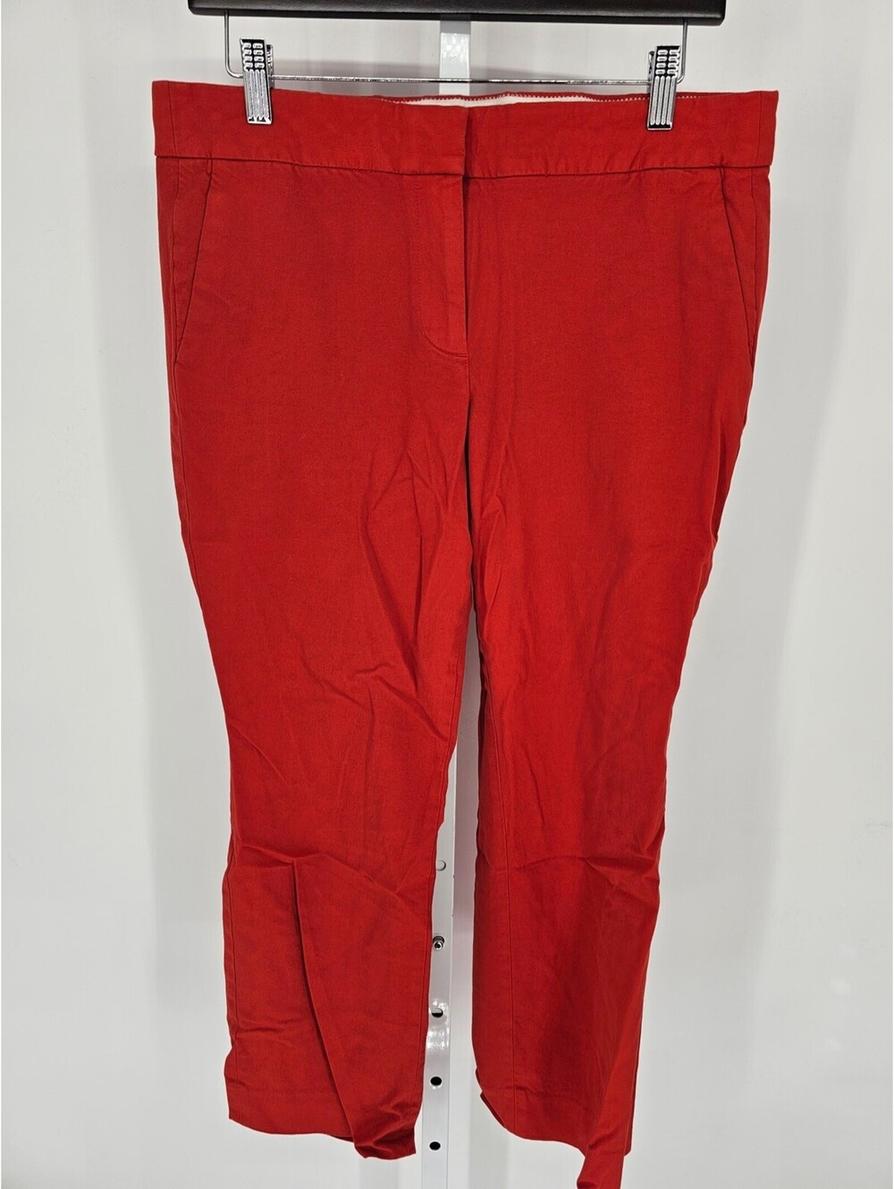 J Crew Womens Sz 10 Chino Dress Pants Bright Red Straight Leg